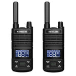 T1 FRS Walkie Talkies with Earpiece-2 Pack Black