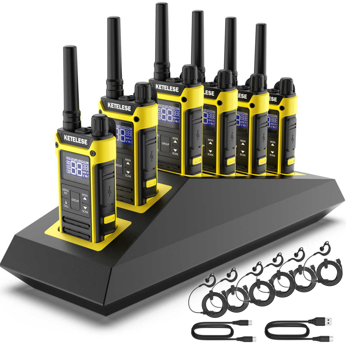 T3F Waterproof Walkie Talkies-6 Pack