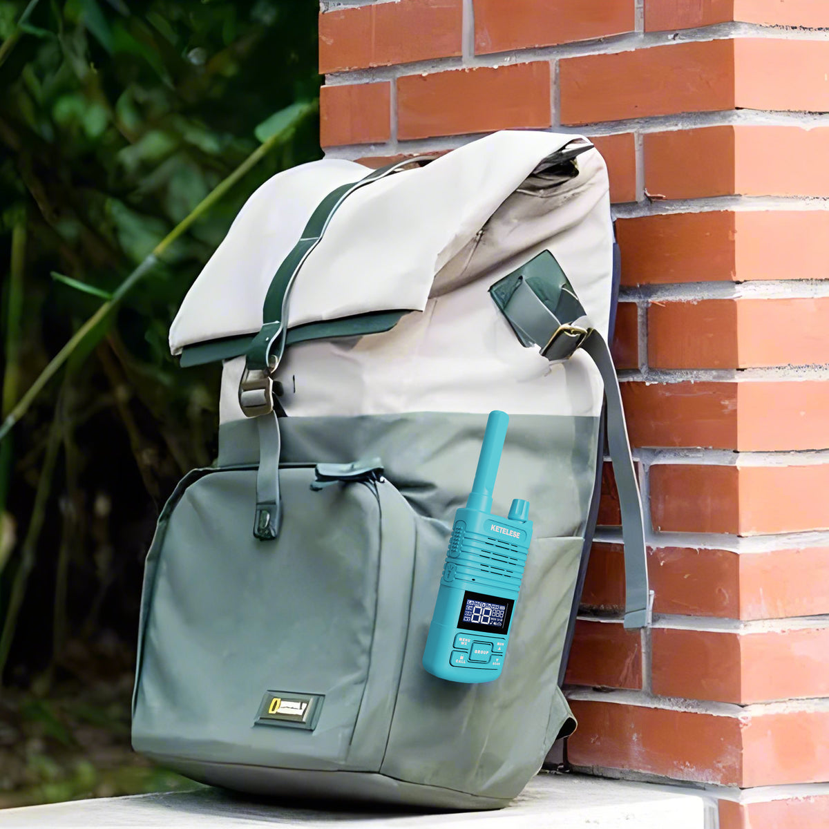 T1 FRS Walkie Talkies with Earpiece-2 Pack Blue