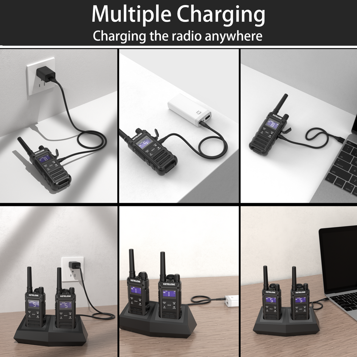 T3G Waterproof GMRS Two Way Radio-6 Pack