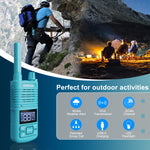 T1 FRS Walkie Talkies with Earpiece-2 Pack Blue