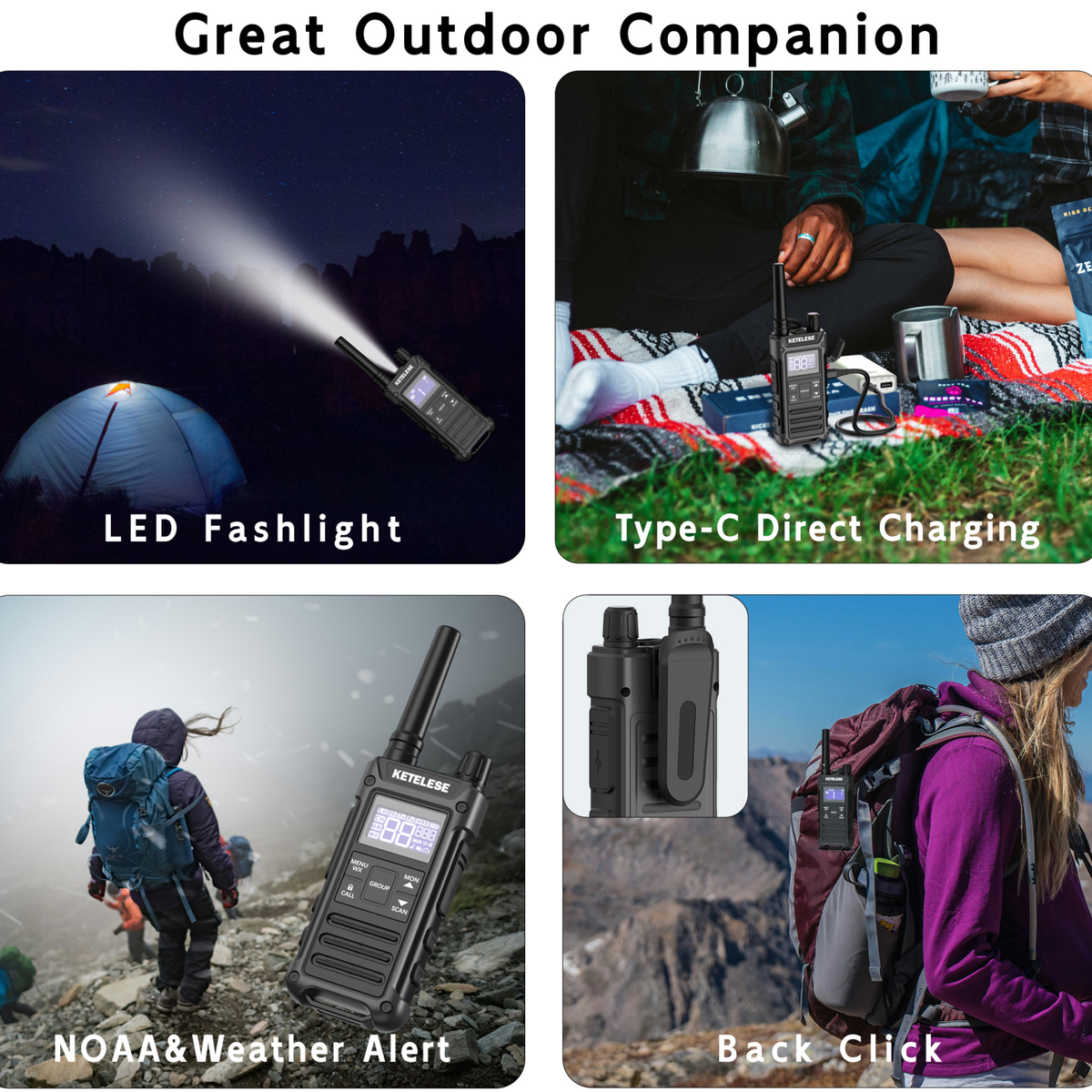 T3G Waterproof GMRS Two Way Radio-6 Pack