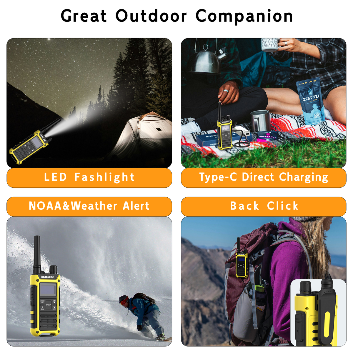 T3F Waterproof Walkie Talkies-2 Pack