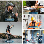 T1 FRS Walkie Talkies with Earpiece-2 Pack Black